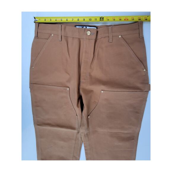 NWT Carhartt Mens 38 Brown Loose Duck Double Knee Utility Carpenter Pant B01-M‎ - Picture 8 of 12